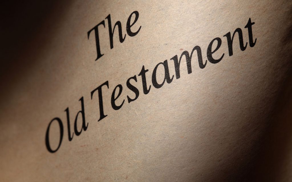 The Old Testament written on a piece of paper