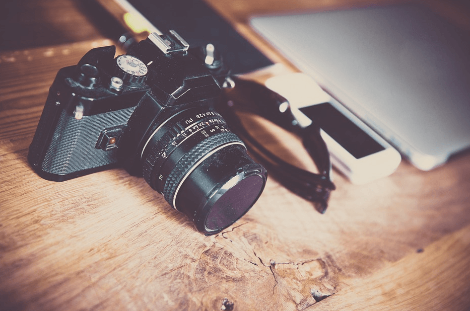 camera, laptop and phone