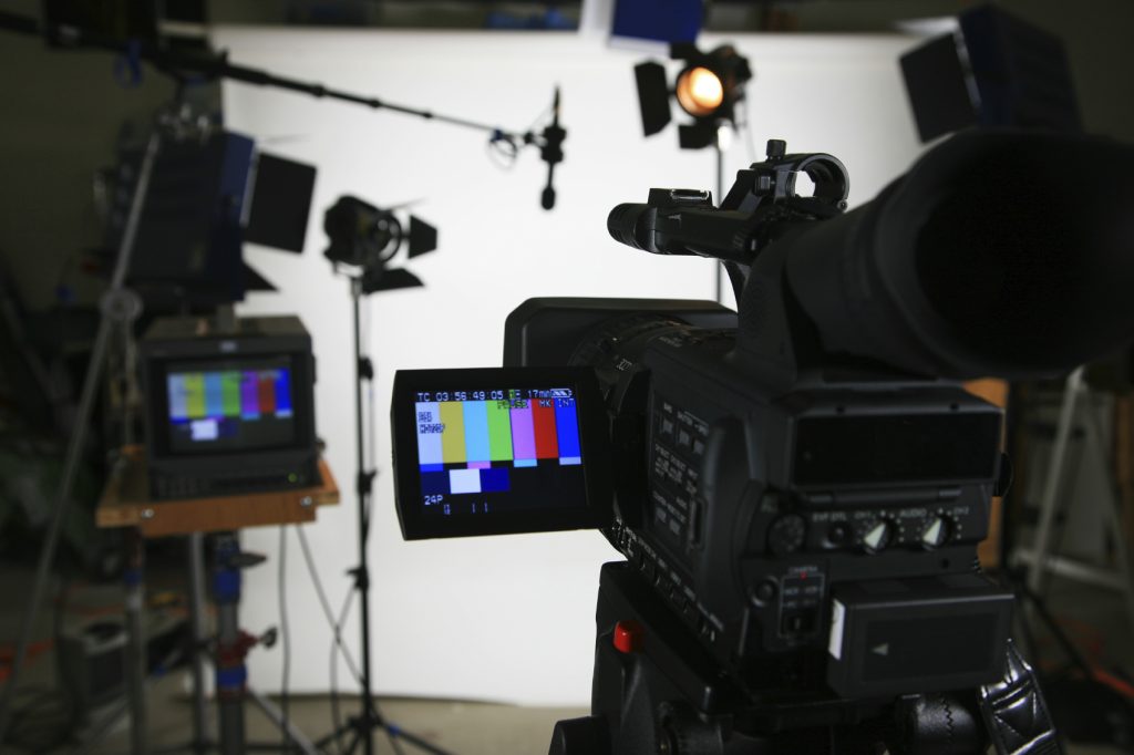 A digital camera on set
