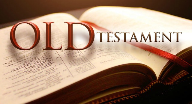 An open Bible with the words OLD TESTAMENT written