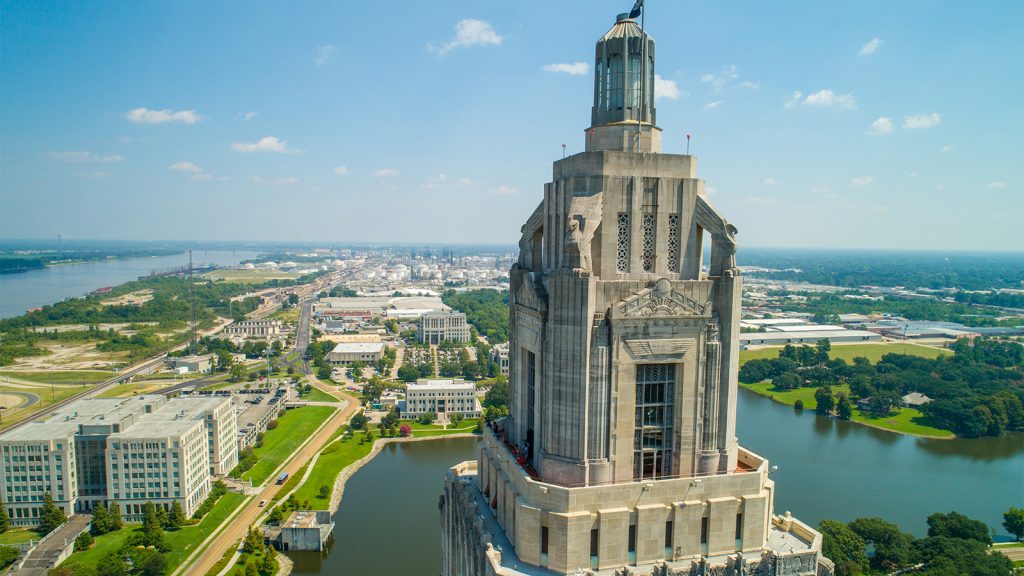 aerial view of baton rouge