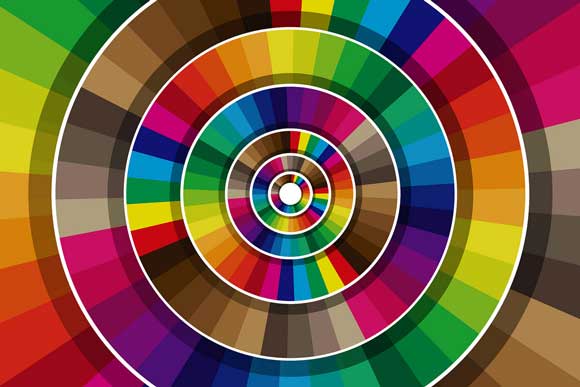 A color wheel with different colors