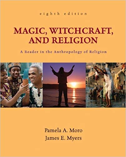 A textbook cover for MAGIC, WITCHCRAFT, AND RELIGION