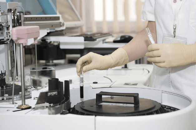 medical personel storing blood samples