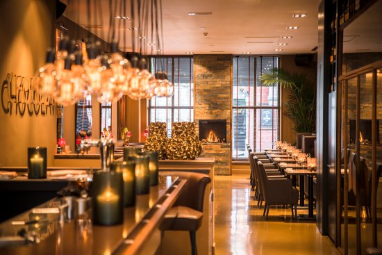 interior of a fancy restaurant on campus in Ann Arbor