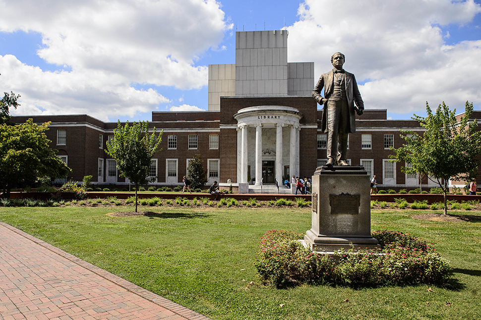 A front view of the Jackson library