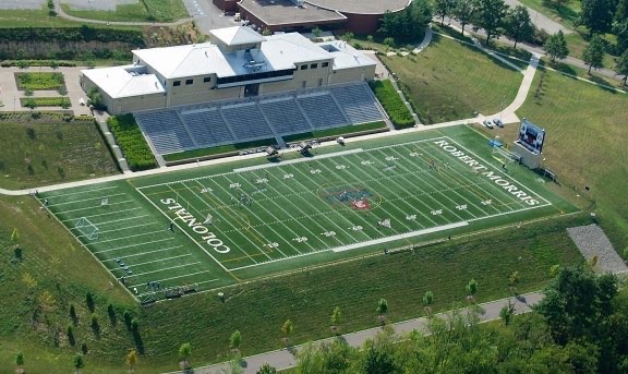 Outside the Joe Walton Stadium
