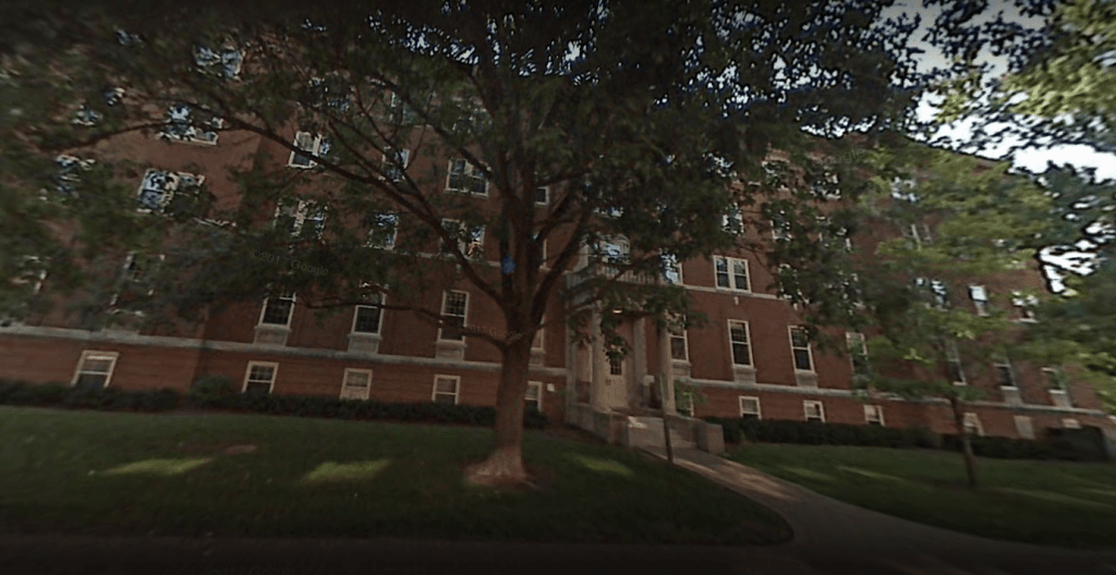 Outside of the Alumni Hall building