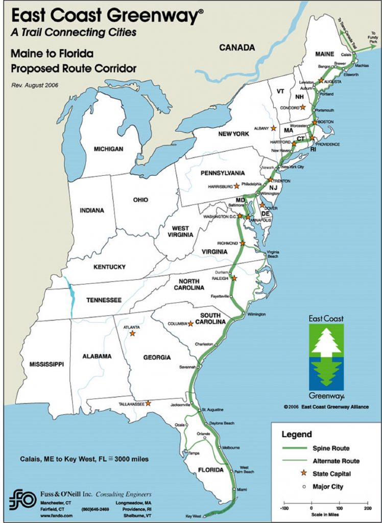 east coast map