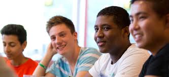 transfer students together in a classroom