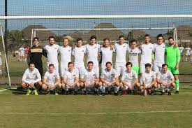 a group of the soccer team posing for the camera