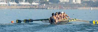 the rowing team on the water