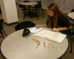 a student working on homework