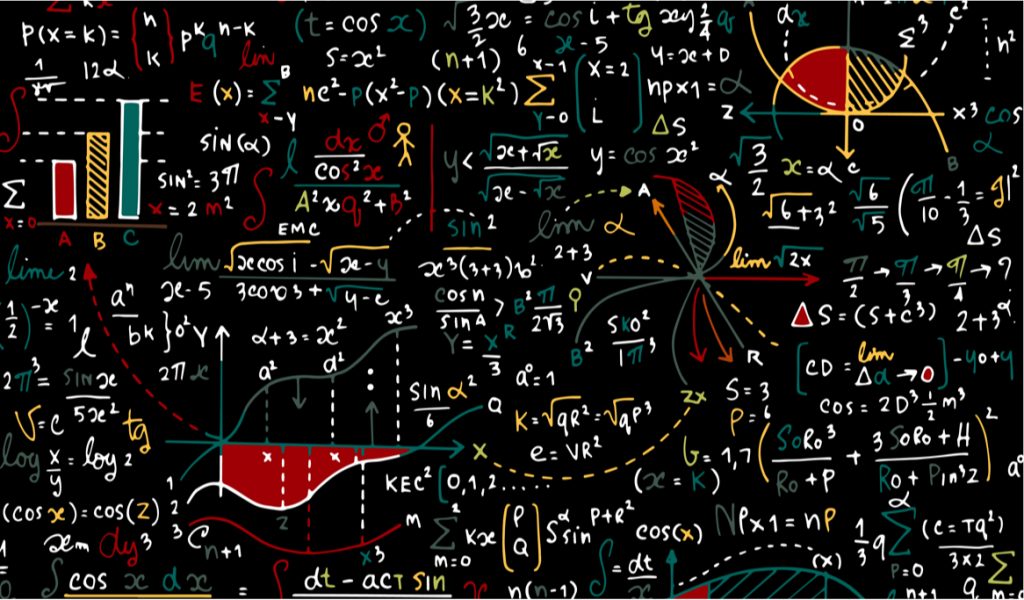 Image of math problems and equations.