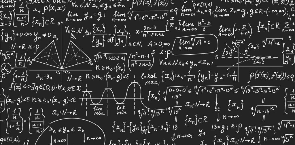 Image of math on a chalkboard. 