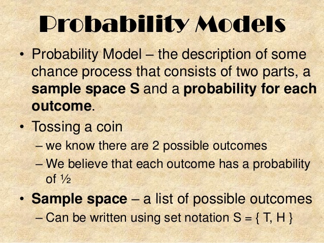 Simple definitions of probability that are used for the course. 