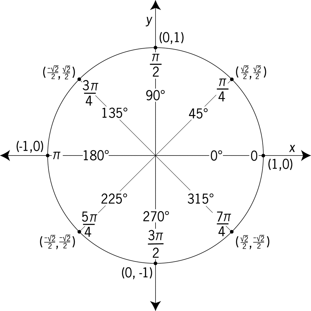 The unit circle, often used in precalculus