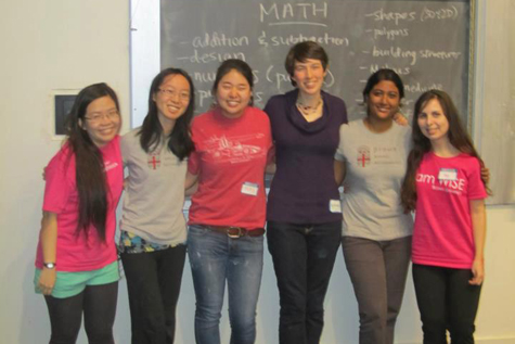 A group of female math students at Brown  