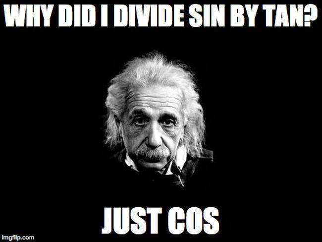 A mathematical pun involving Albert Einstein.