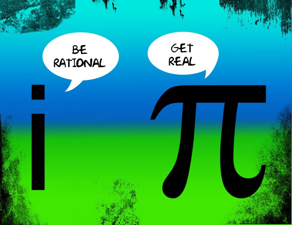 A math joke involving the variable i and the symbol pi.