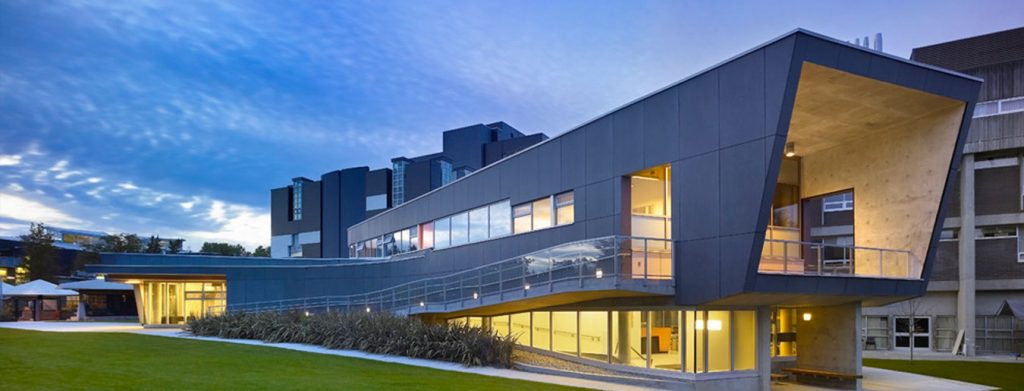 Building on campus at Langara College