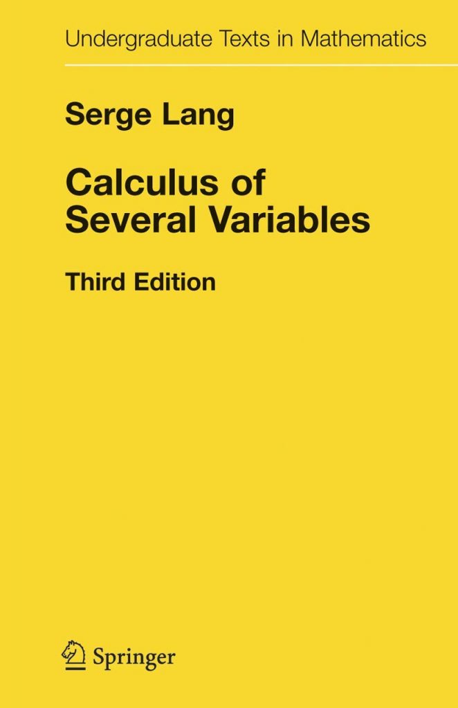A "Calculus of Several Variables" textbook cover