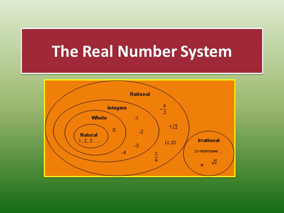 real number system poster