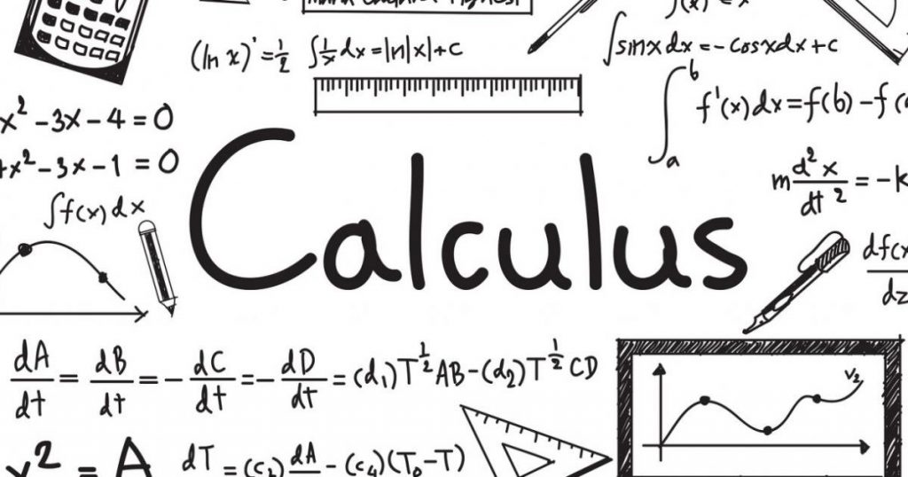 calculus graphic including mathematical equations and graphs