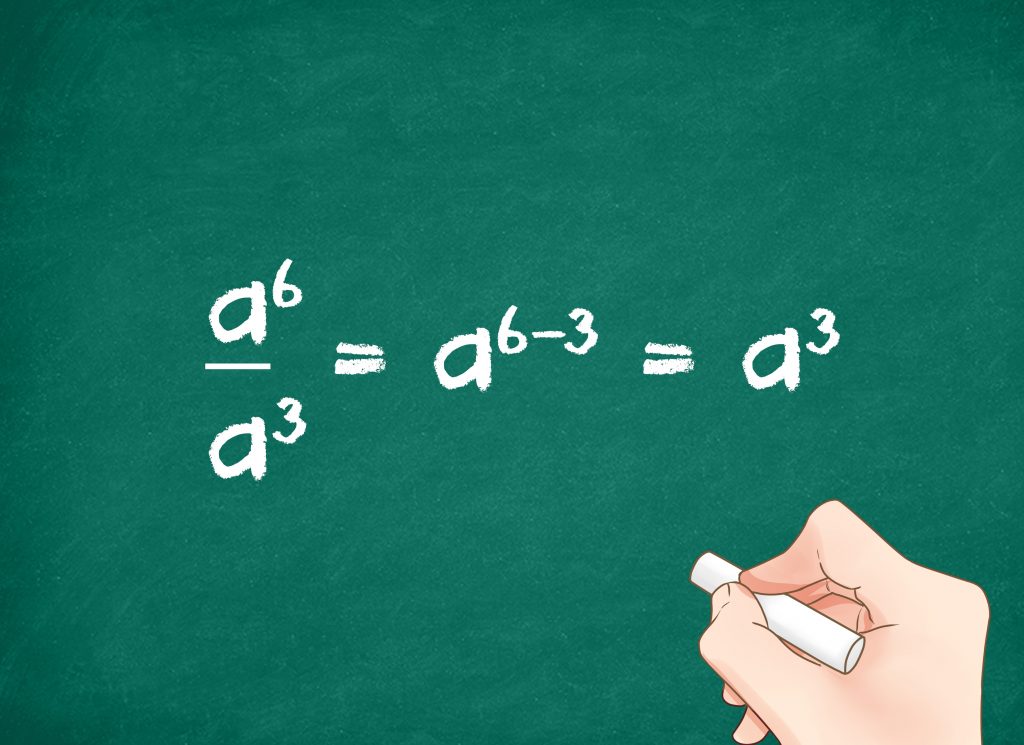 A simple algebra equation with a for variables on a chalkboard.