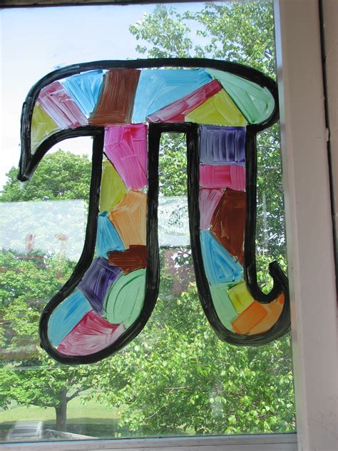 The Pi symbol drawn on a window. 