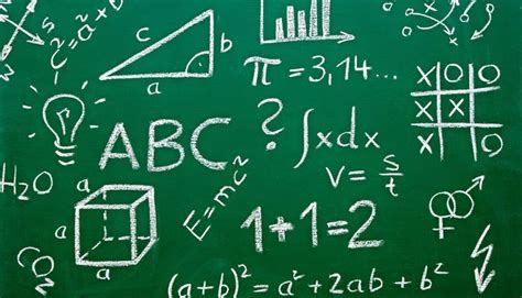 A chalkboard with math equations and strategies written with chalk.