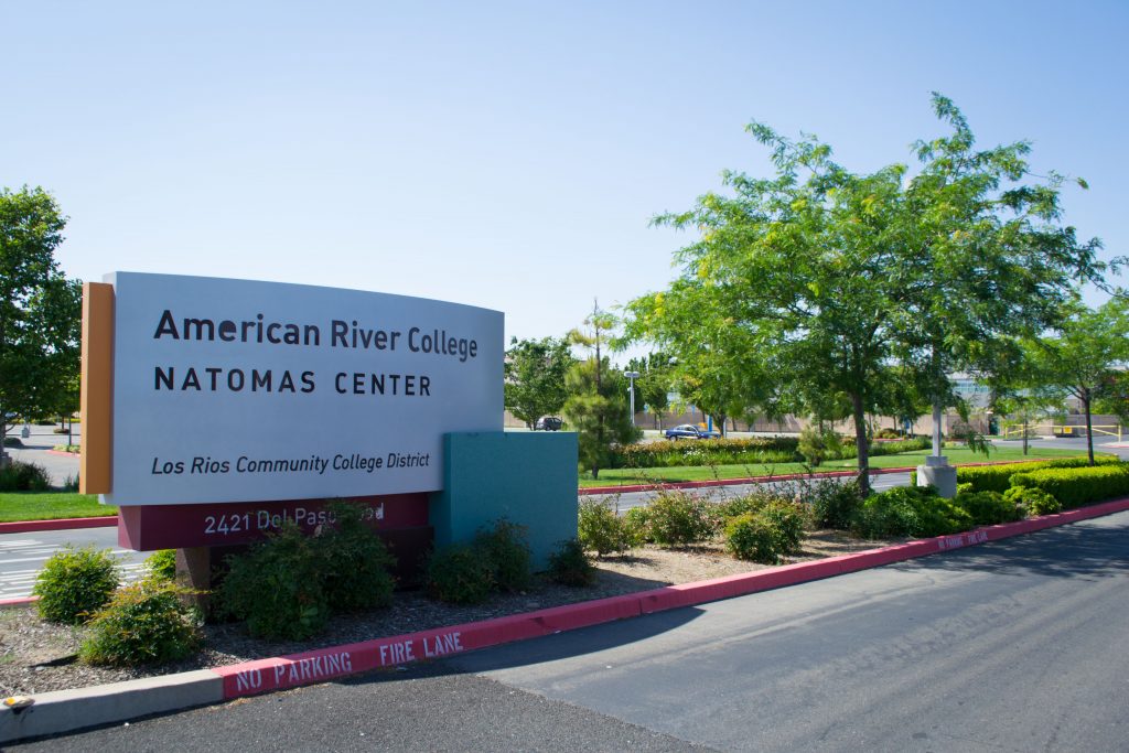 American River College entrance sign