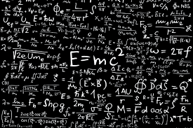 a board with physics equations and formulas