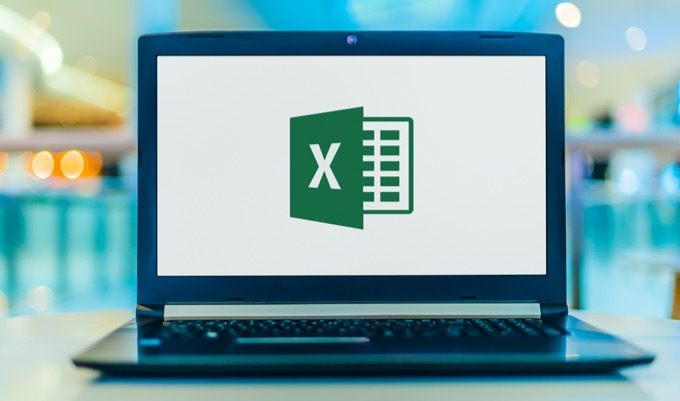 a laptop with Microsoft Excel on it